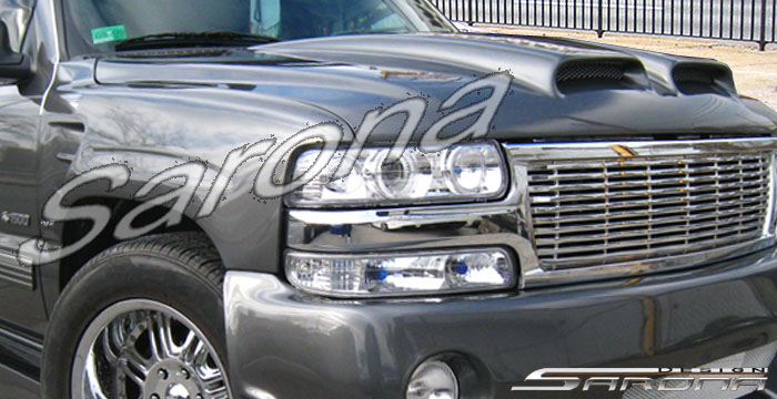 Custom Chevy Silverado Hood  Truck (1999 - 2002) - $1090.00 (Manufacturer Sarona, Part #CH-009-HD)